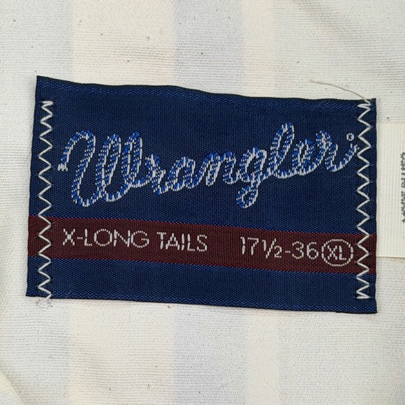 Vintage Wrangler Mens Brushpopper Long Sleeve Shirt 17 1/2 x 36 XL USA - Picture 7 of 11